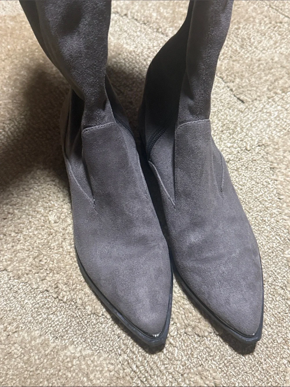 Marc Fisher LTD Gray Over-the-Knee Pointed Toe Boots Women’s 5.5M